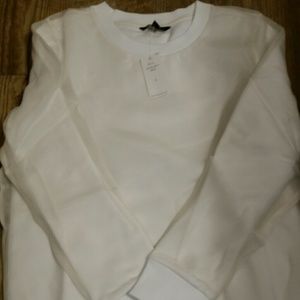 Banana Republic sweater with sheer overlay.